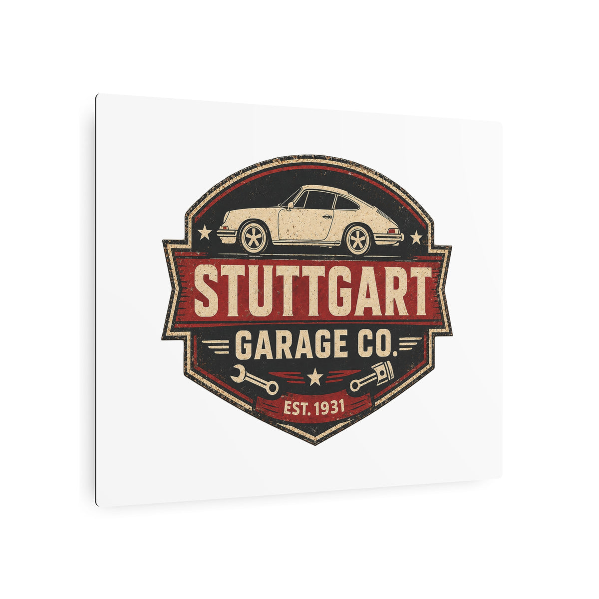 Stuttgart Garage Co. Metal Sign – Vintage Garage Wall Decor