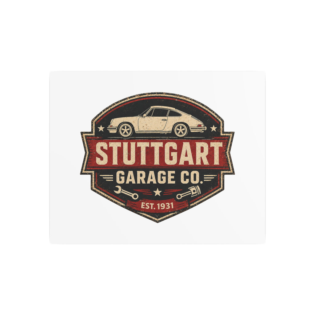 Stuttgart Garage Co. Metal Sign – Vintage Garage Wall Decor