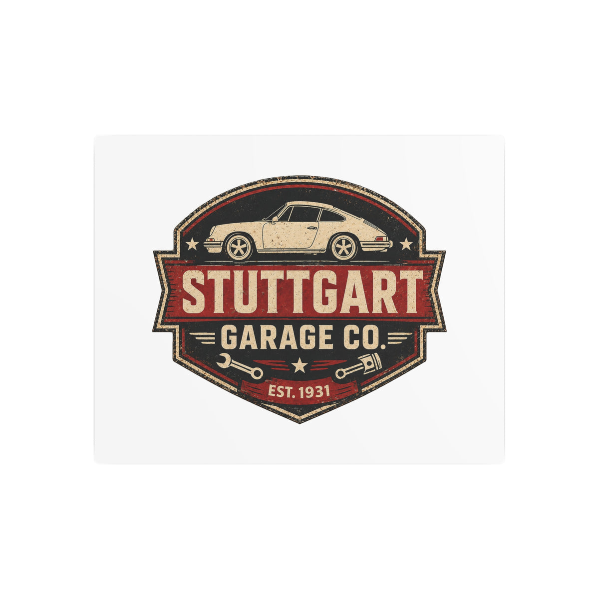 Stuttgart Garage Co. Metal Sign – Vintage Garage Wall Decor