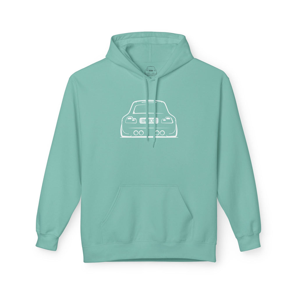 White M Coupe Silhouette Hoodie Unisex
