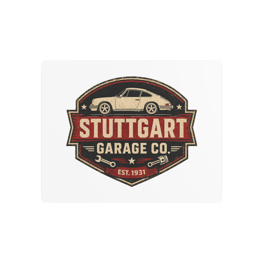 Stuttgart Garage Co. Metal Sign – Vintage Garage Wall Decor