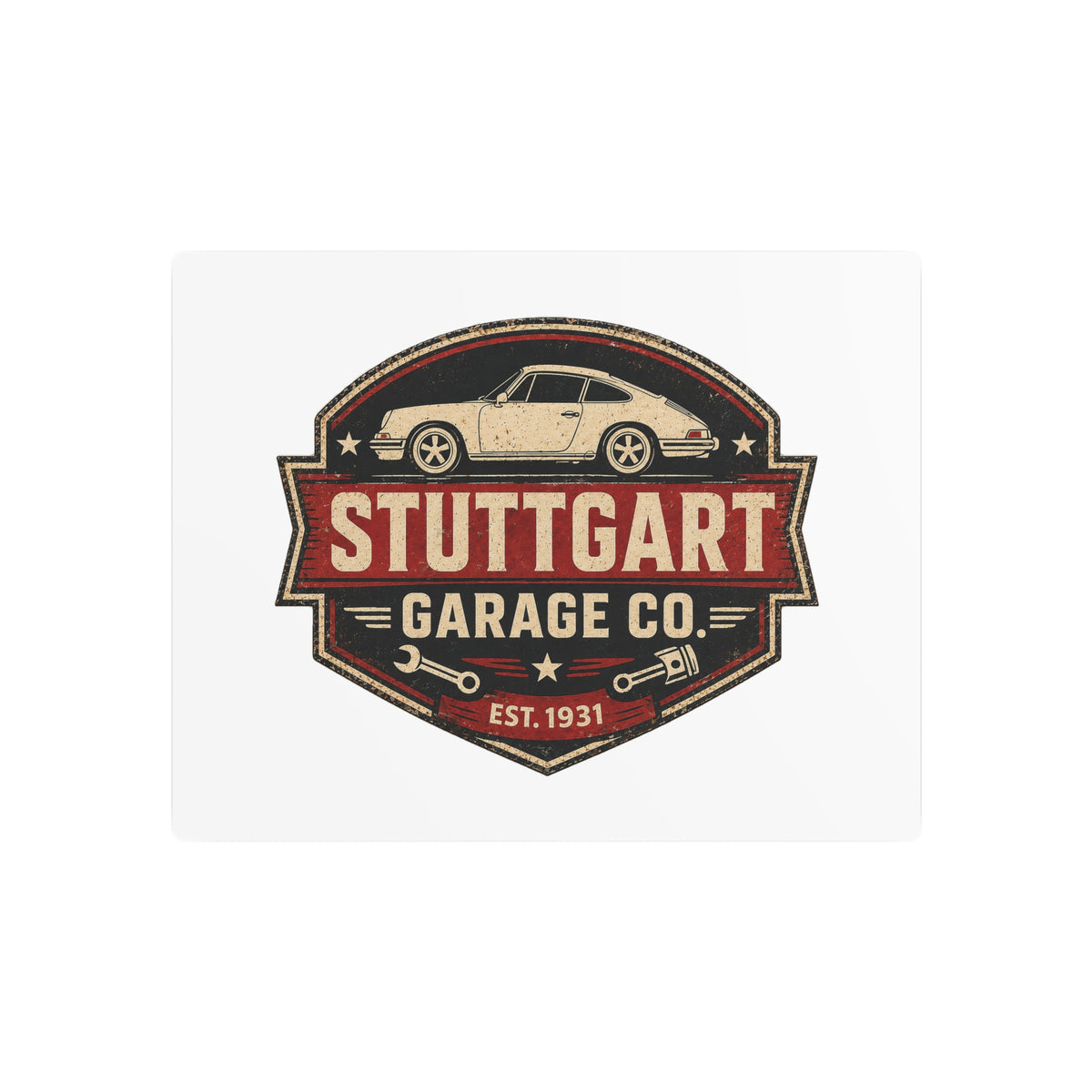 Stuttgart Garage Co. Metal Sign – Vintage Garage Wall Decor