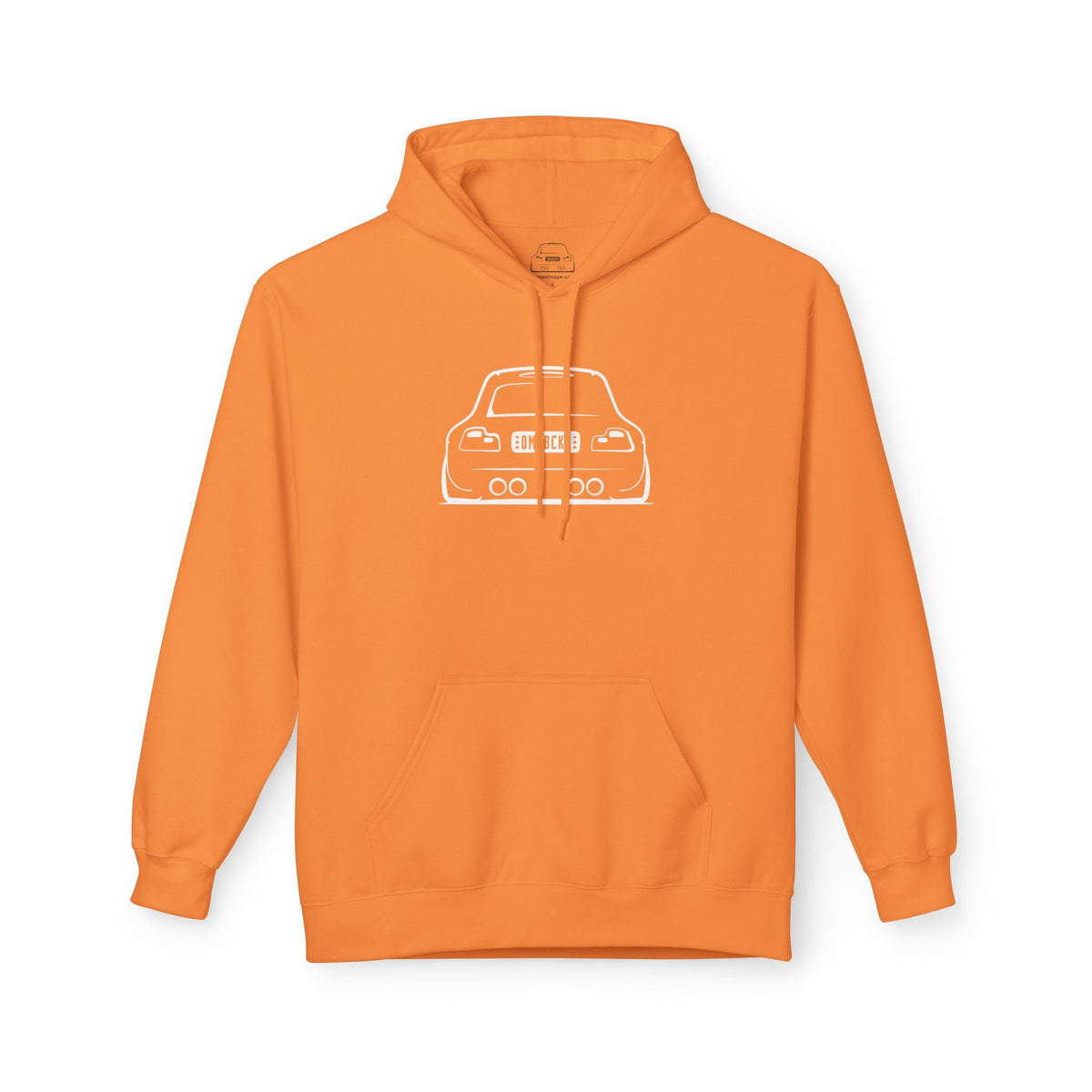 White M Coupe Silhouette Hoodie Unisex
