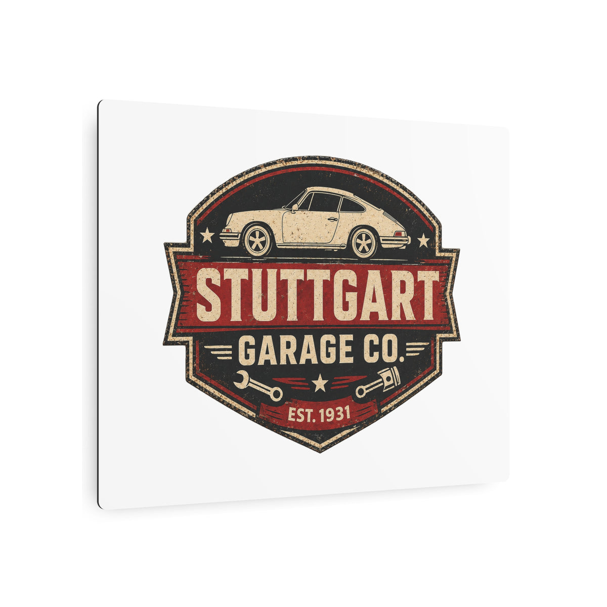 Stuttgart Garage Co. Metal Sign – Vintage Garage Wall Decor