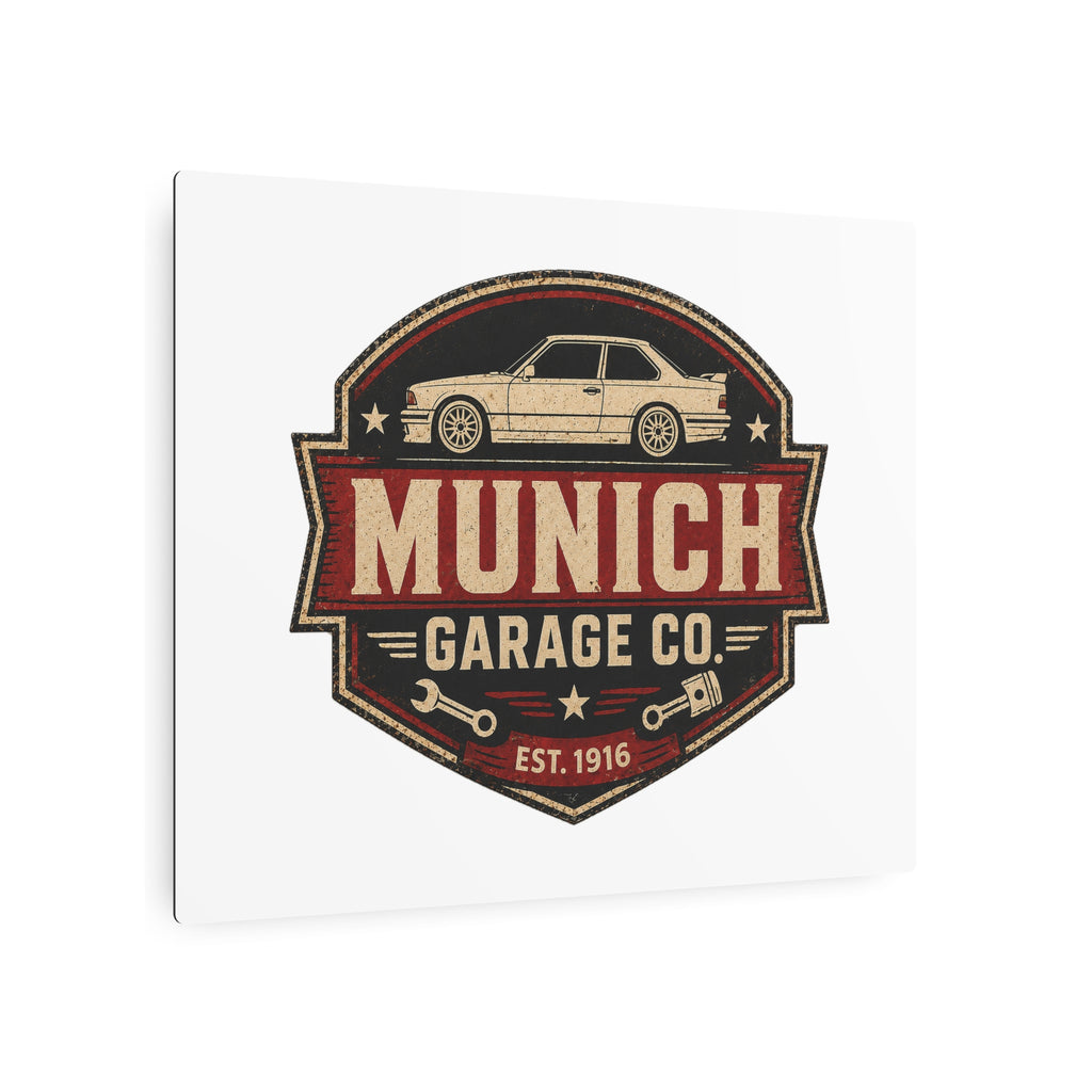 Munich Garage Co. Metal Sign – Vintage Garage Wall Decor