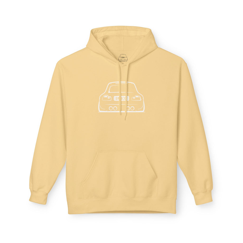 White M Coupe Silhouette Hoodie Unisex