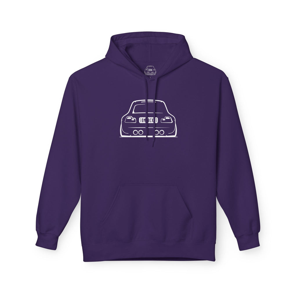 White M Coupe Silhouette Hoodie Unisex