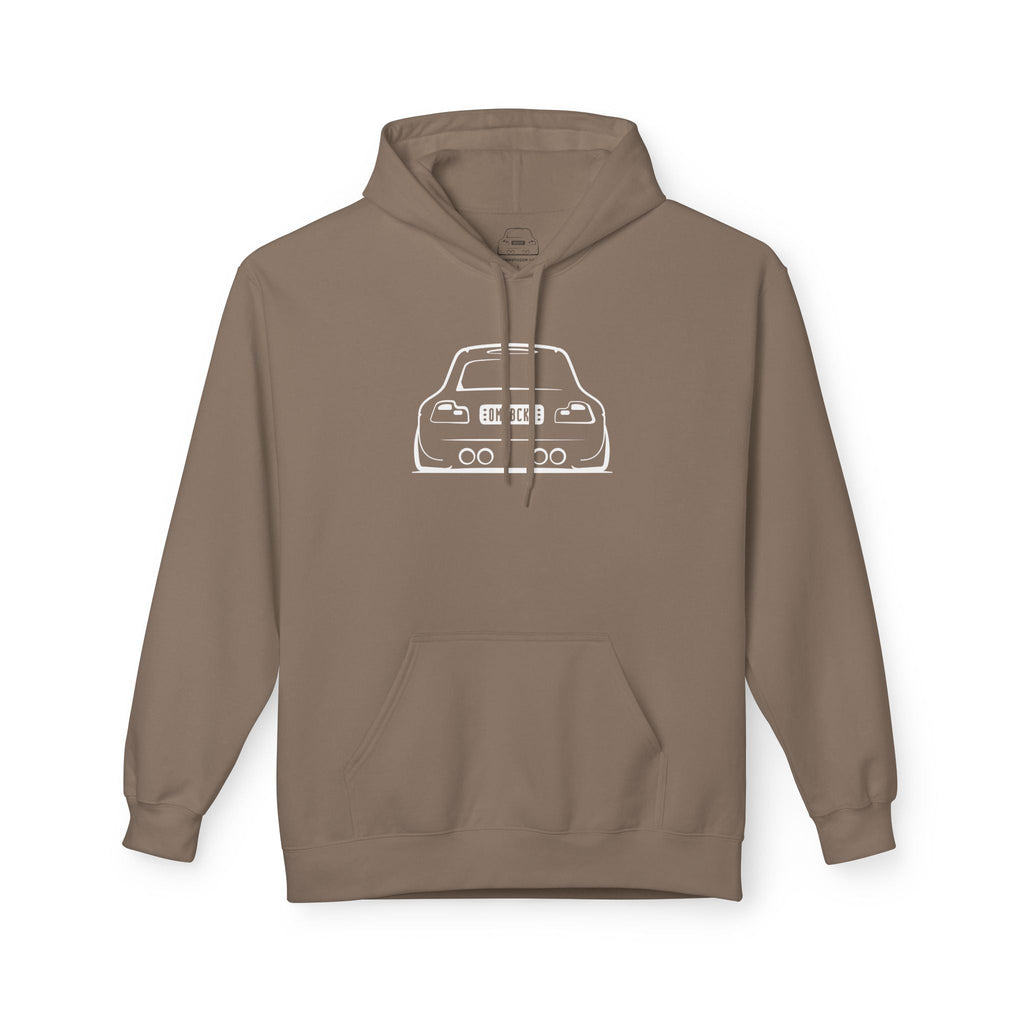 White M Coupe Silhouette Hoodie Unisex