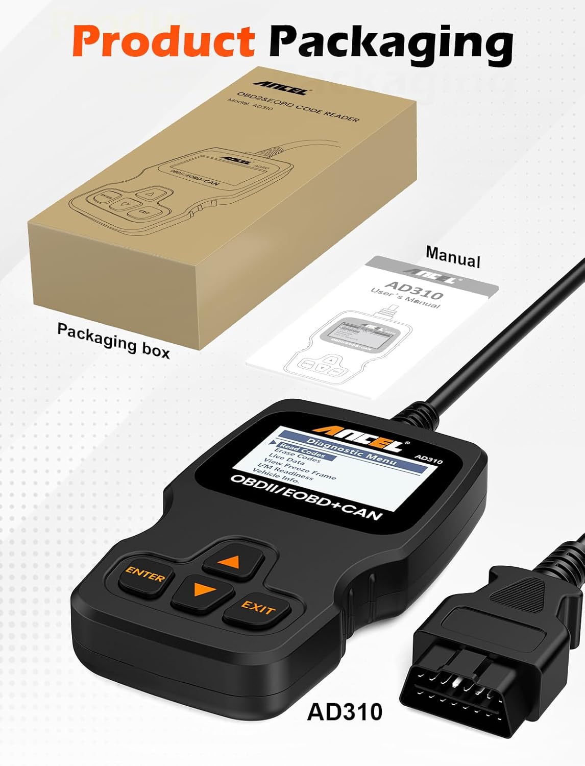 ANCEL AD310 OBD2 Scanner & Check Engine Code Reader