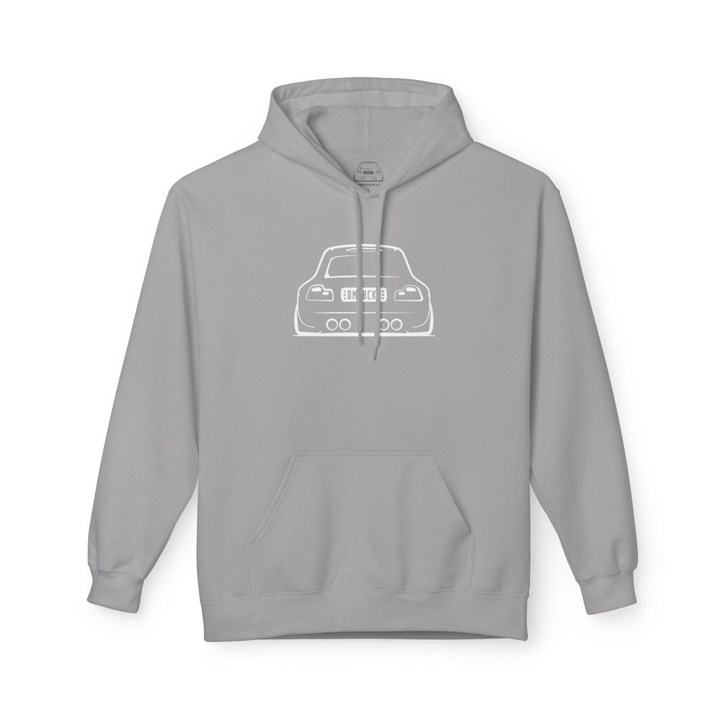 White M Coupe Silhouette Hoodie Unisex