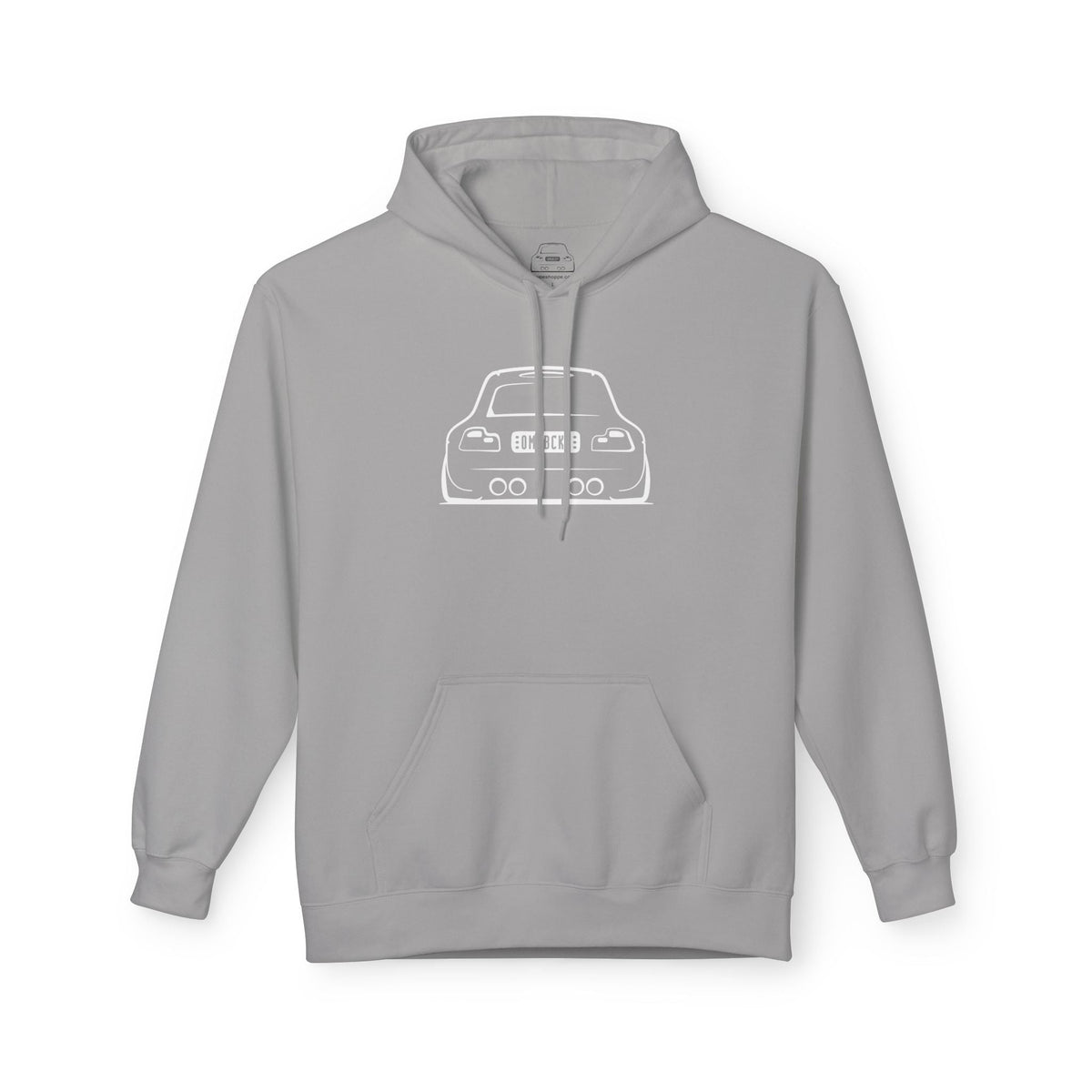 White M Coupe Silhouette Hoodie Unisex