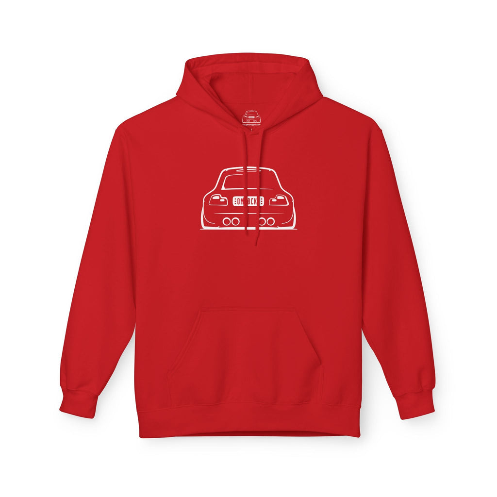 White M Coupe Silhouette Hoodie Unisex