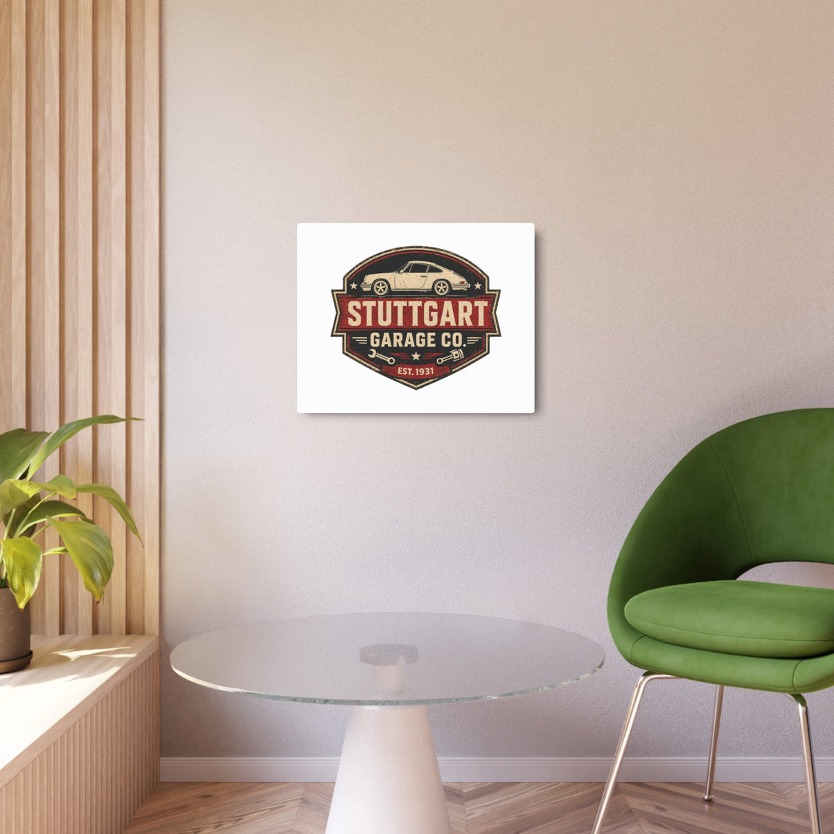 Stuttgart Garage Co. Metal Sign – Vintage Garage Wall Decor