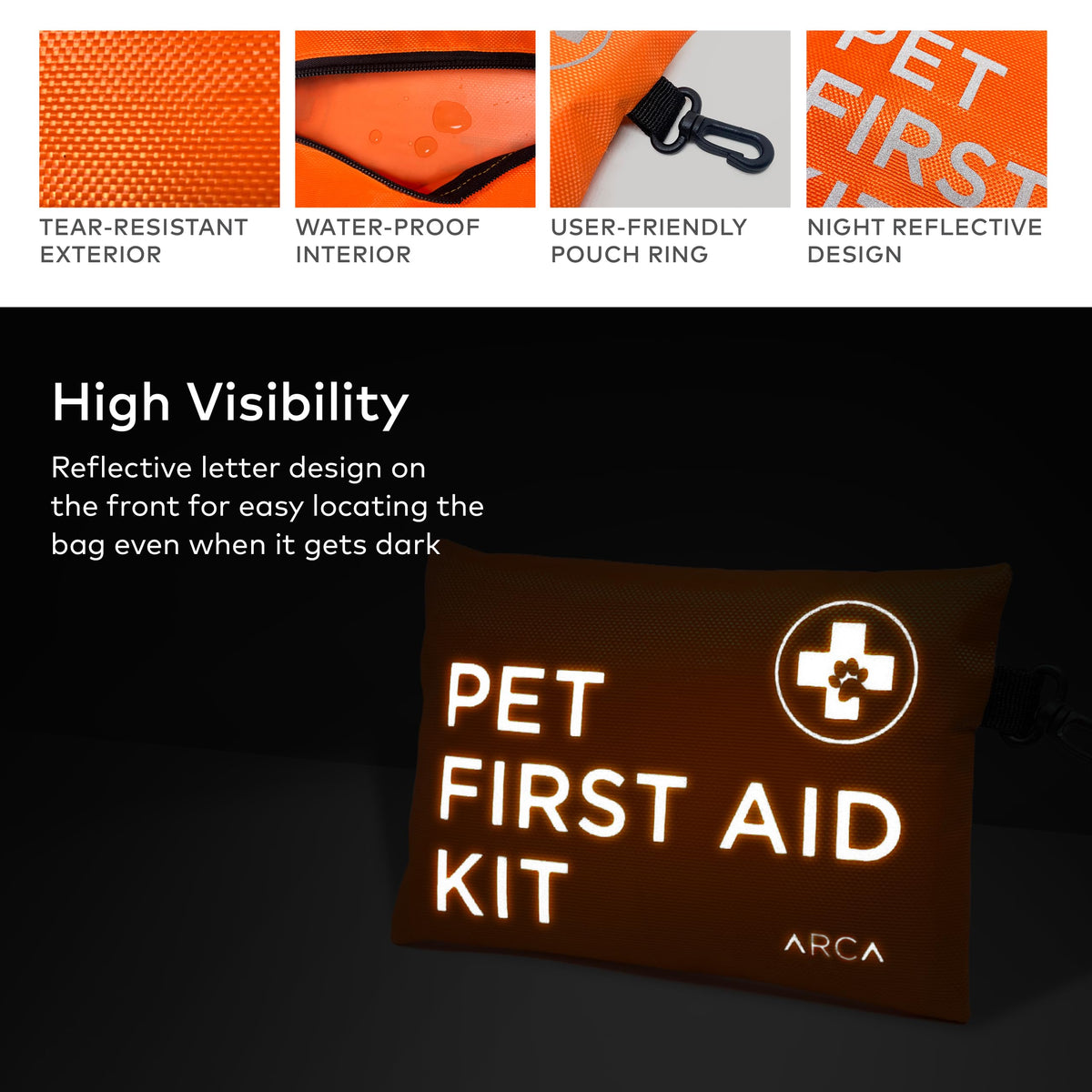 ARCA PET First Aid Kit for Dogs & Cats – Travel Emergency Kit