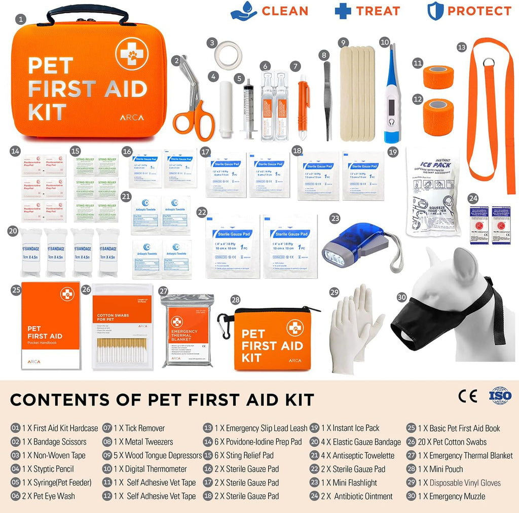 ARCA PET First Aid Kit for Dogs & Cats – Travel Emergency Kit