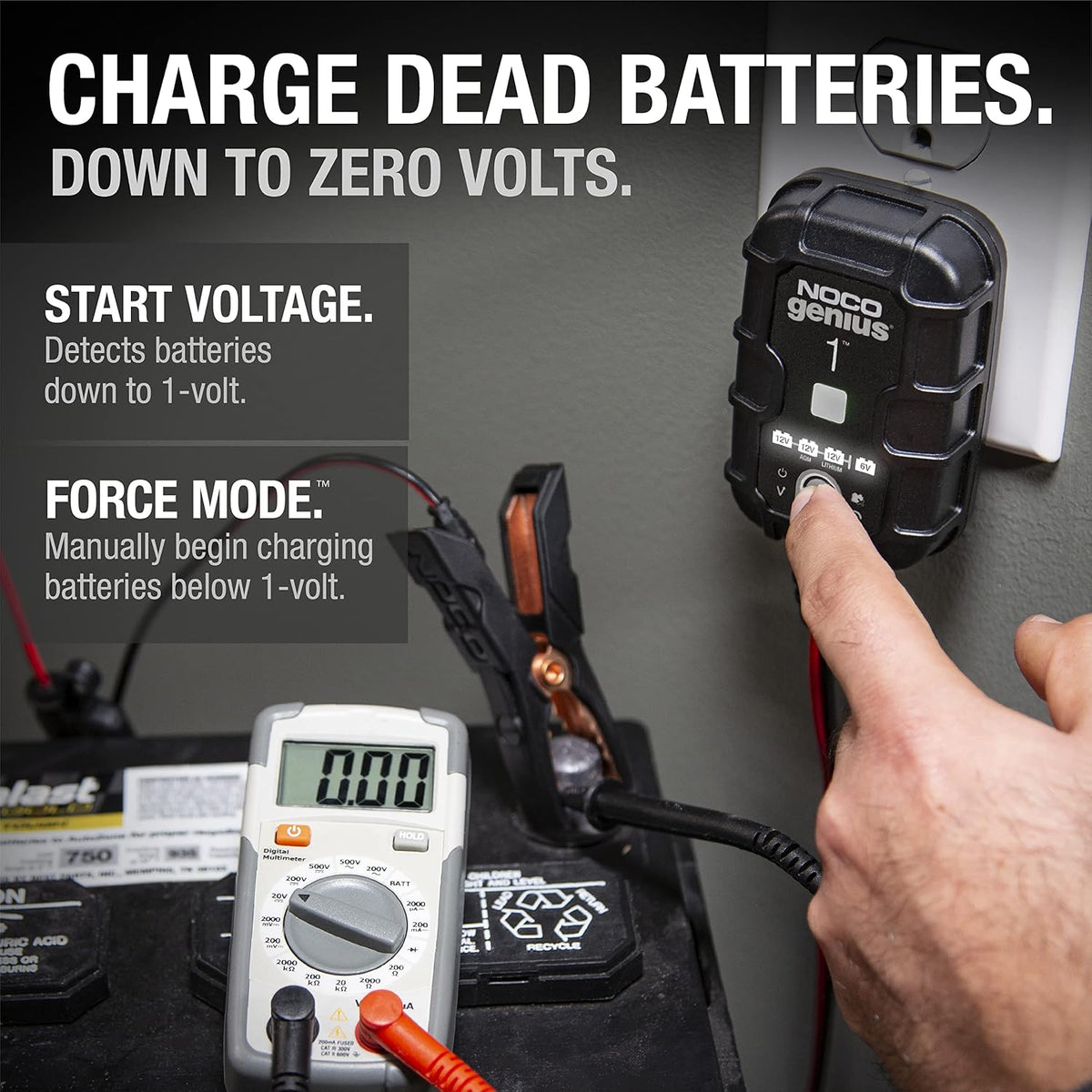 NOCO GENIUS1 charger for deeply discharged batteries