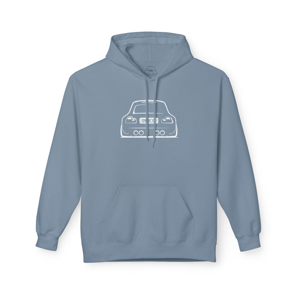 White M Coupe Silhouette Hoodie Unisex