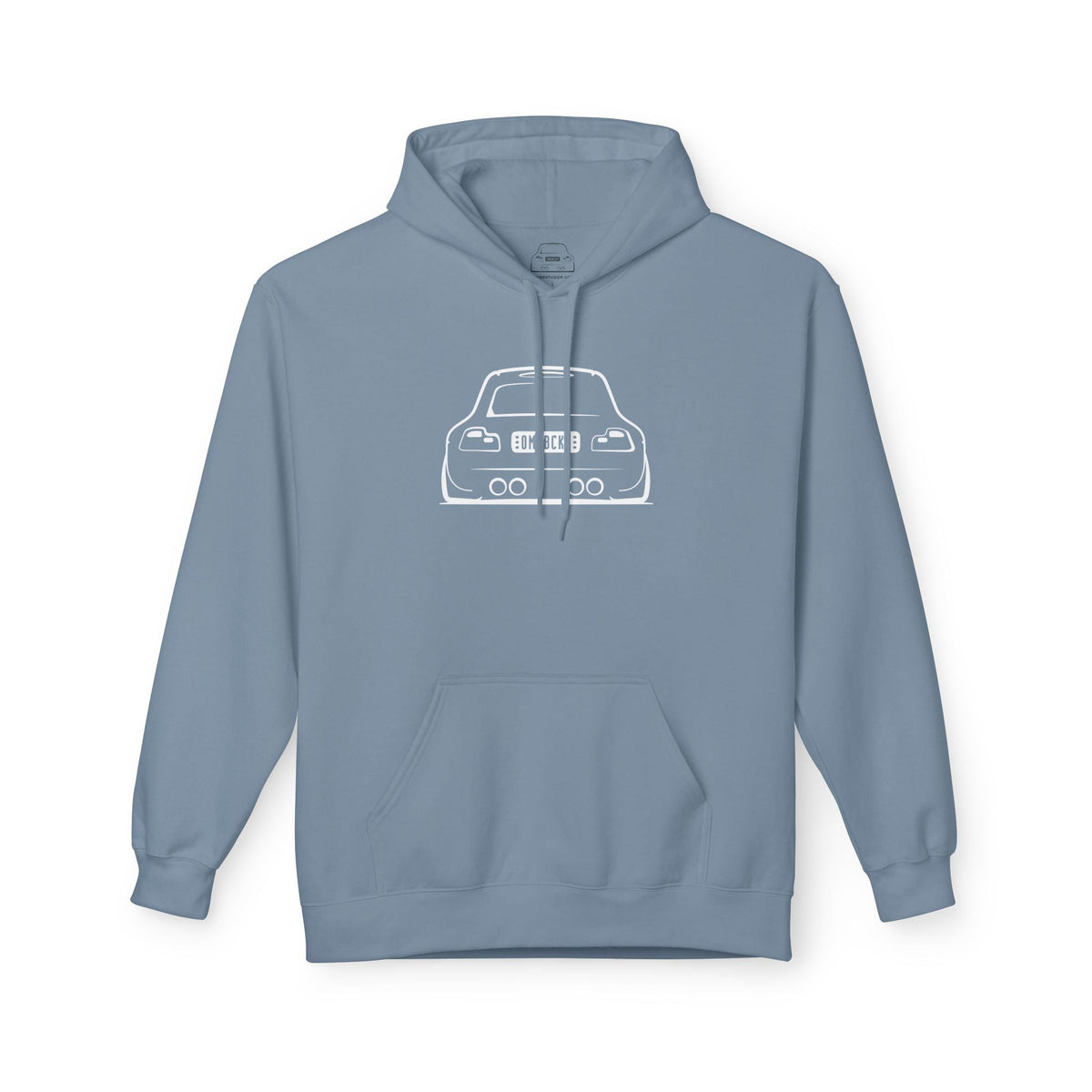 White M Coupe Silhouette Hoodie Unisex