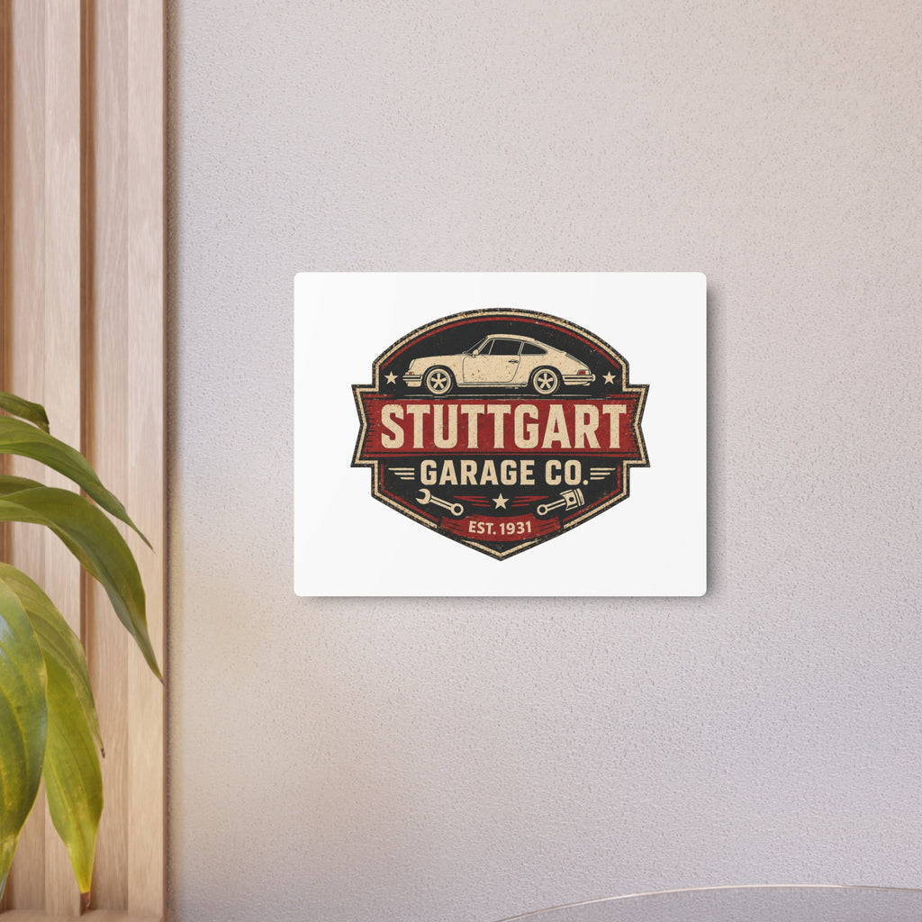 Stuttgart Garage Co. Metal Sign – Vintage Garage Wall Decor