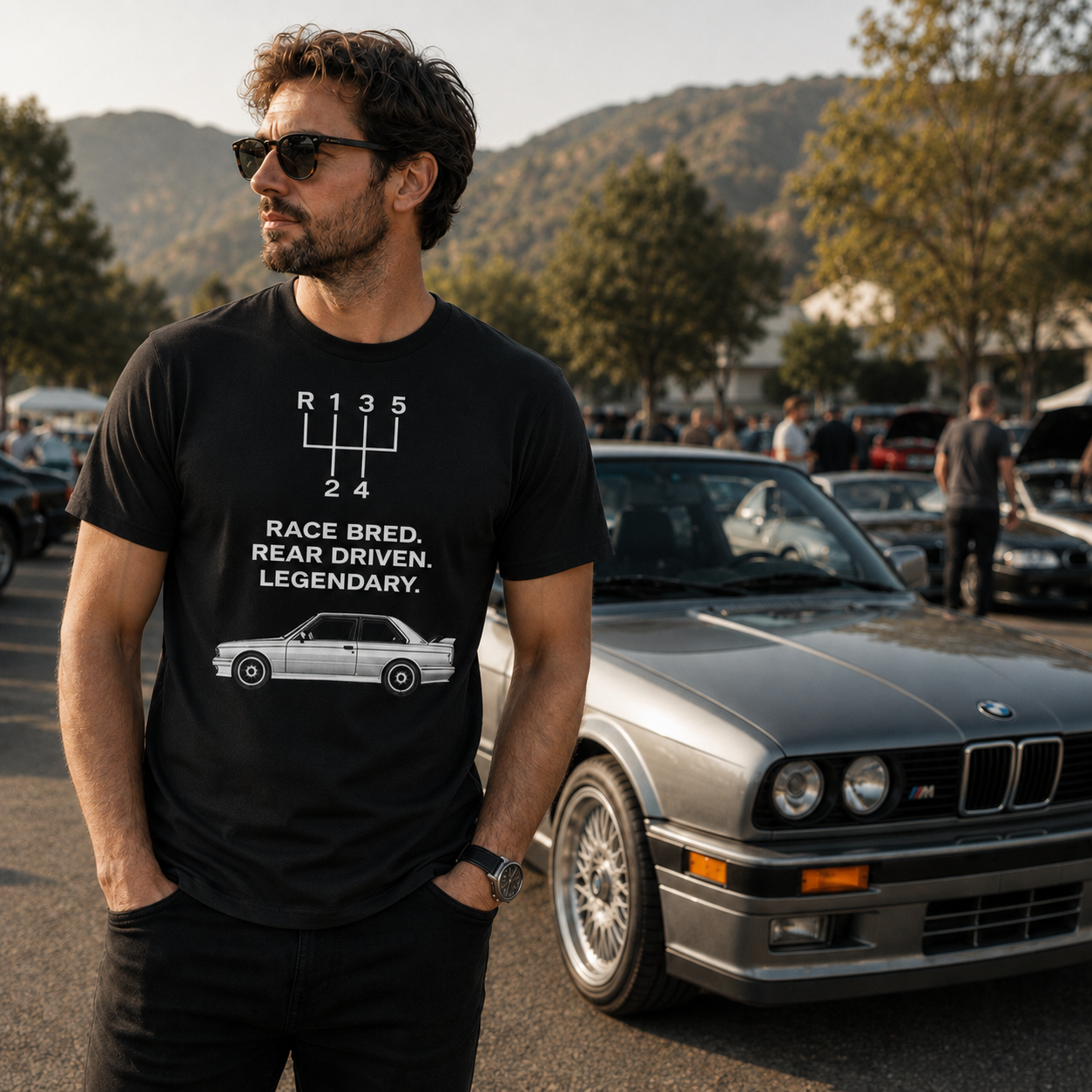 Race Bred. Rear Driven. Legendary. — E30 M3 Tribute T-Shirt
