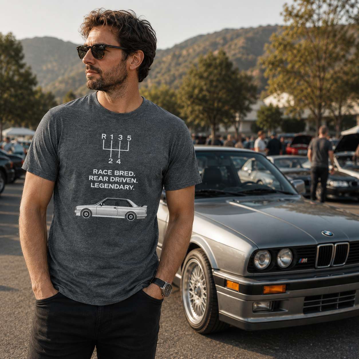 Race Bred. Rear Driven. Legendary. — E30 M3 Tribute T-Shirt