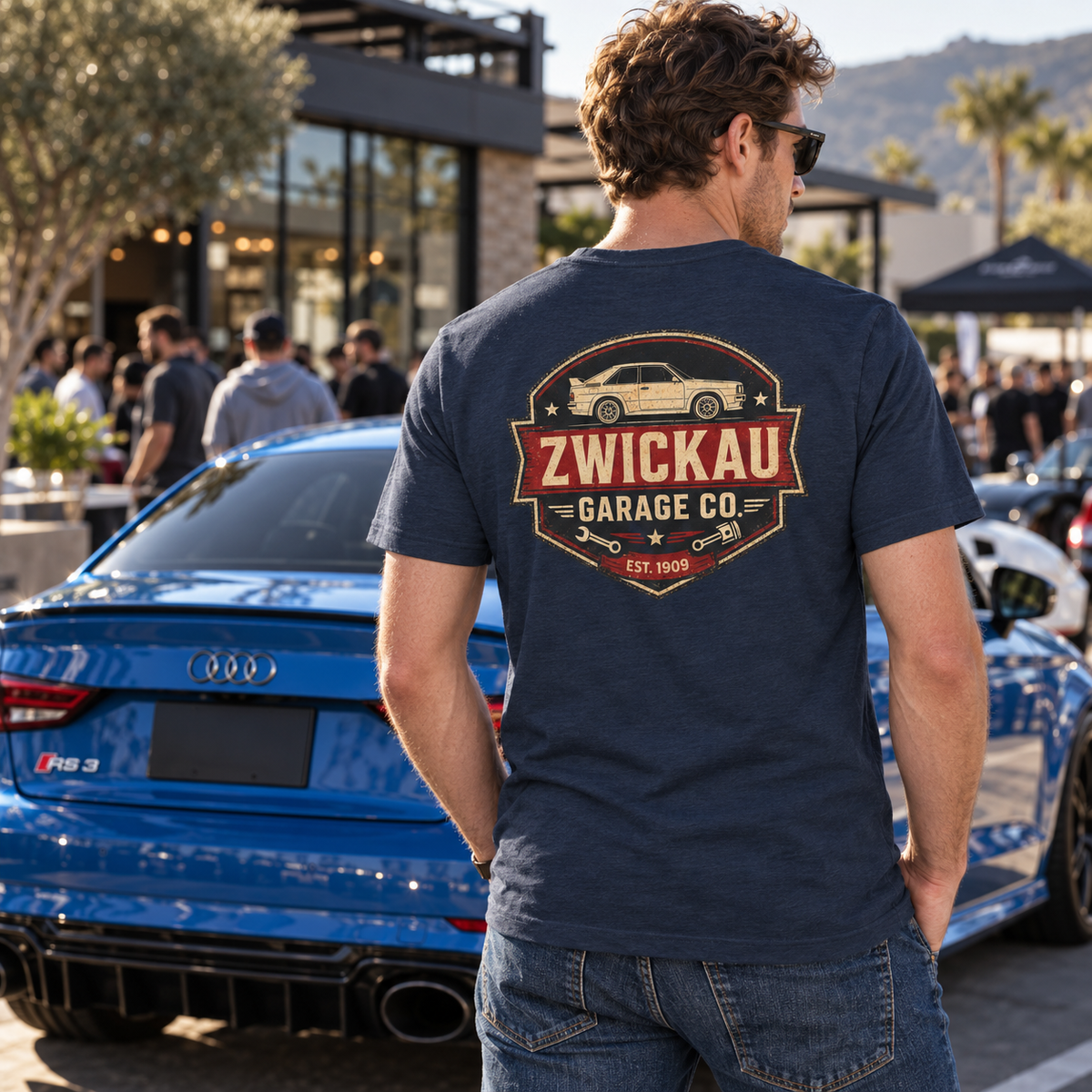 Audi Rally Car T-Shirt Zwickau Garage Co. Vintage Look