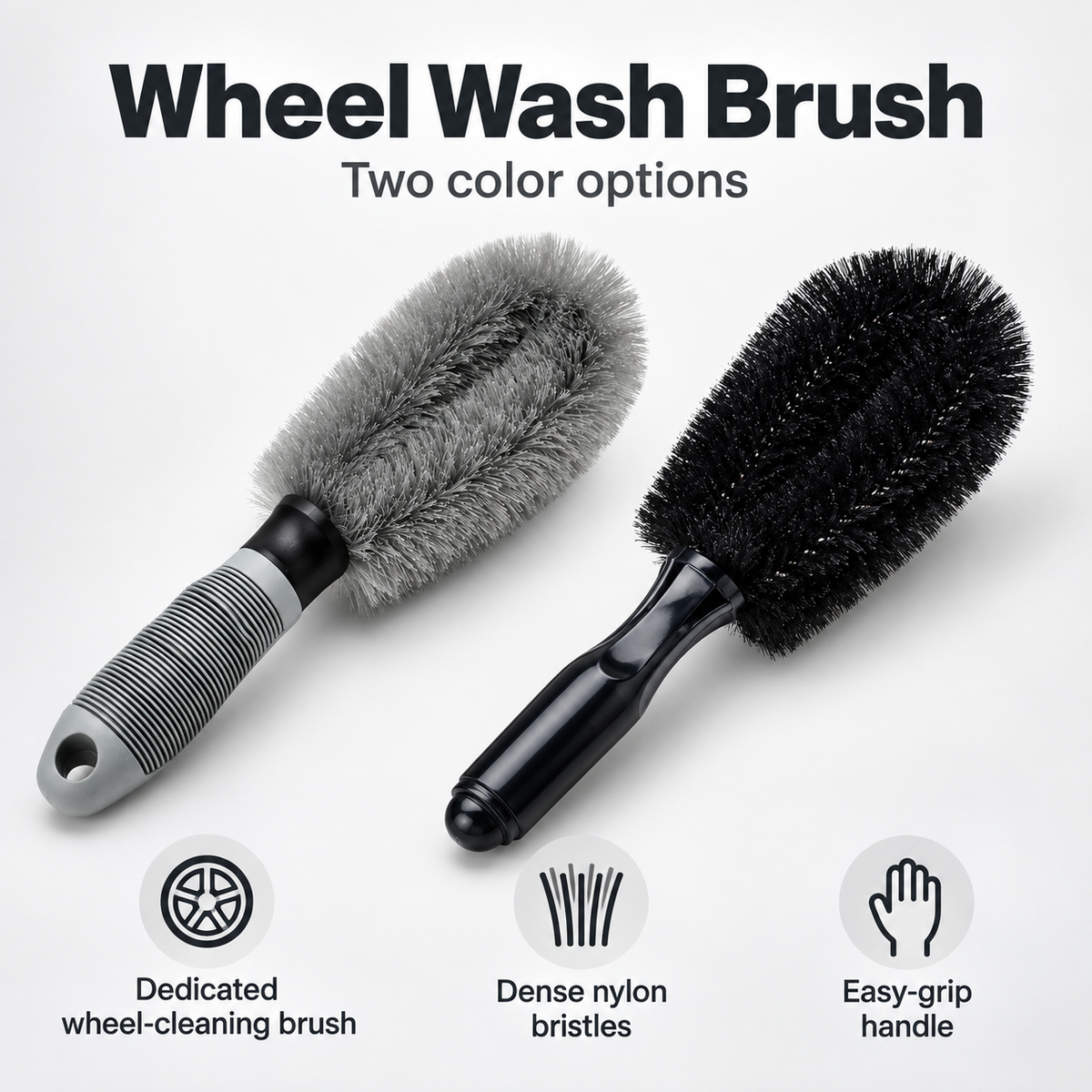 Car Wheel Cleaning Brush – Nylon Bristle Detailing Brush