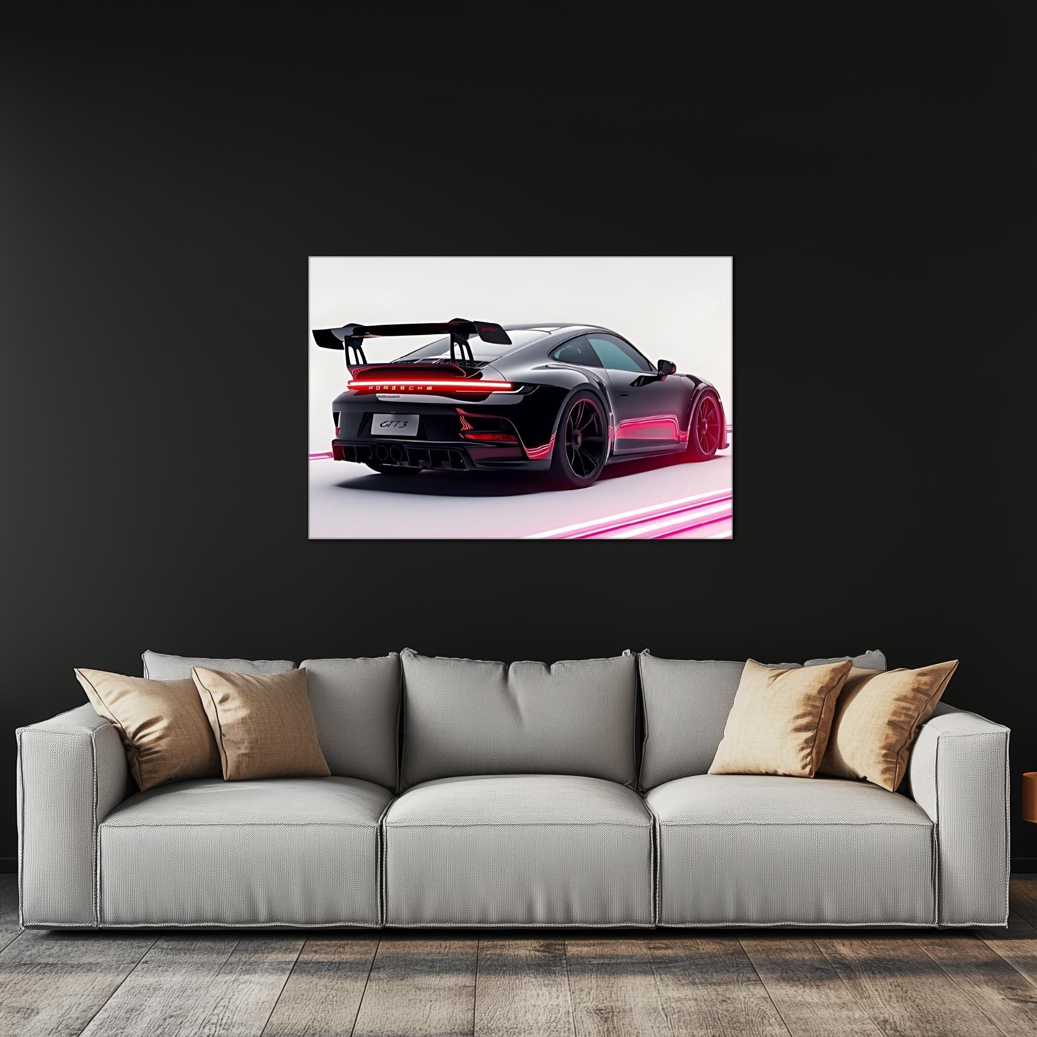 Race Car LED Neon Wall Art — Garage & Man Cave Sign