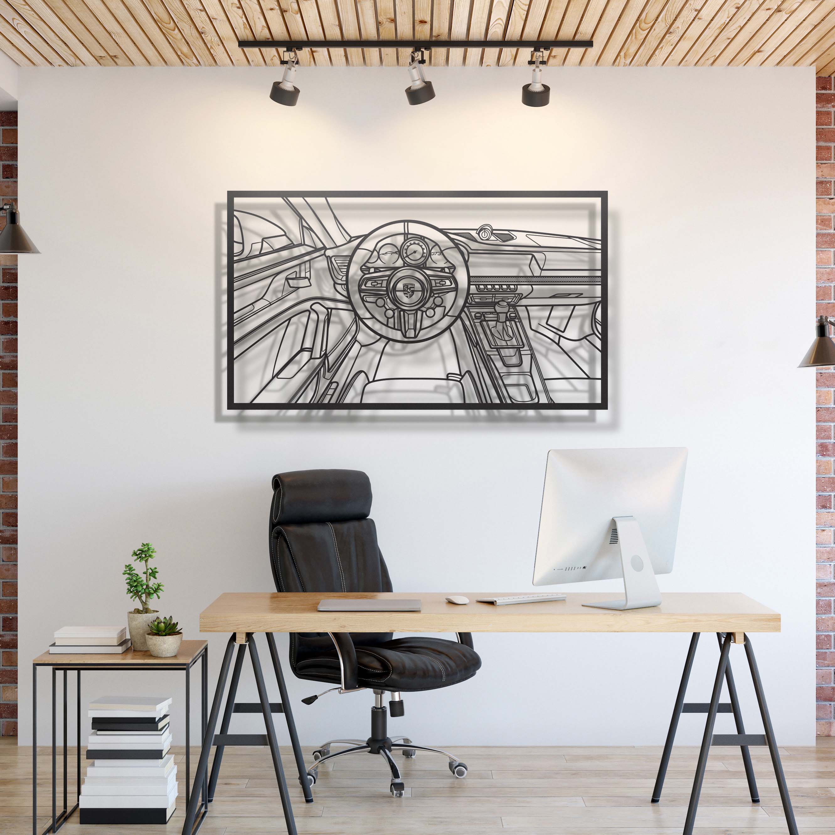 Porsche 911 GT3 (992) Driver's Cockpit Metal Wall Art