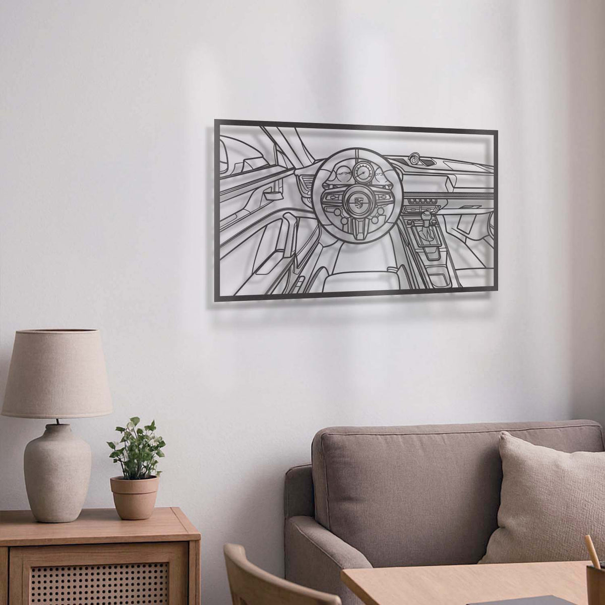 Porsche 911 GT3 (992) Driver's Cockpit Metal Wall Art