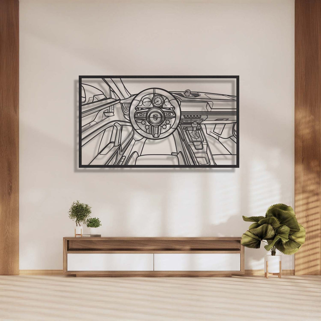 Porsche 911 GT3 (992) Driver's Cockpit Metal Wall Art