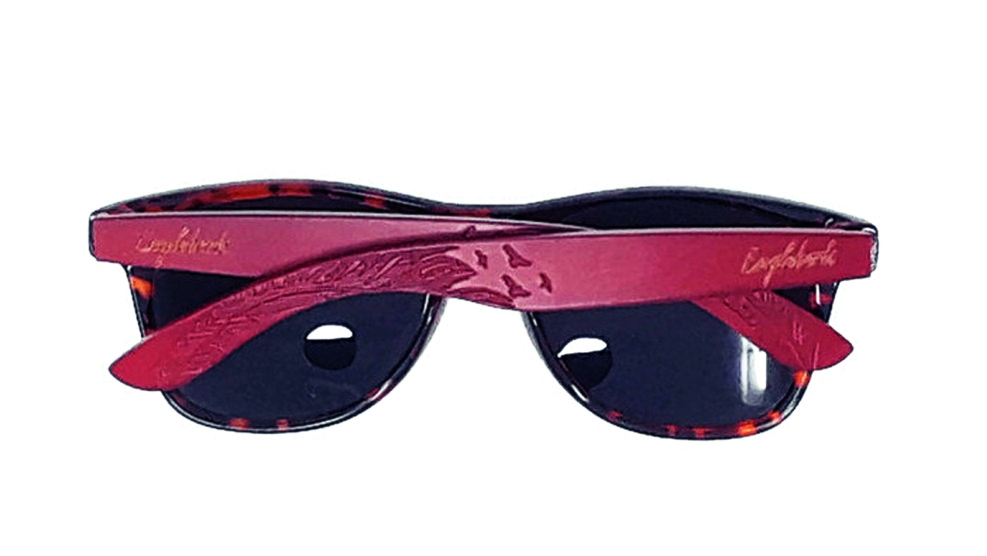 Artisan Engraved Red Bamboo Tortoise Frames