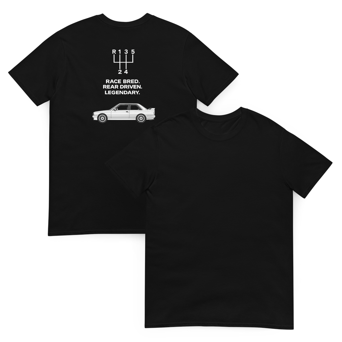 M Power. Rear Drive. Icon. — E30 M3 Tribute T-Shirt Rear Print
