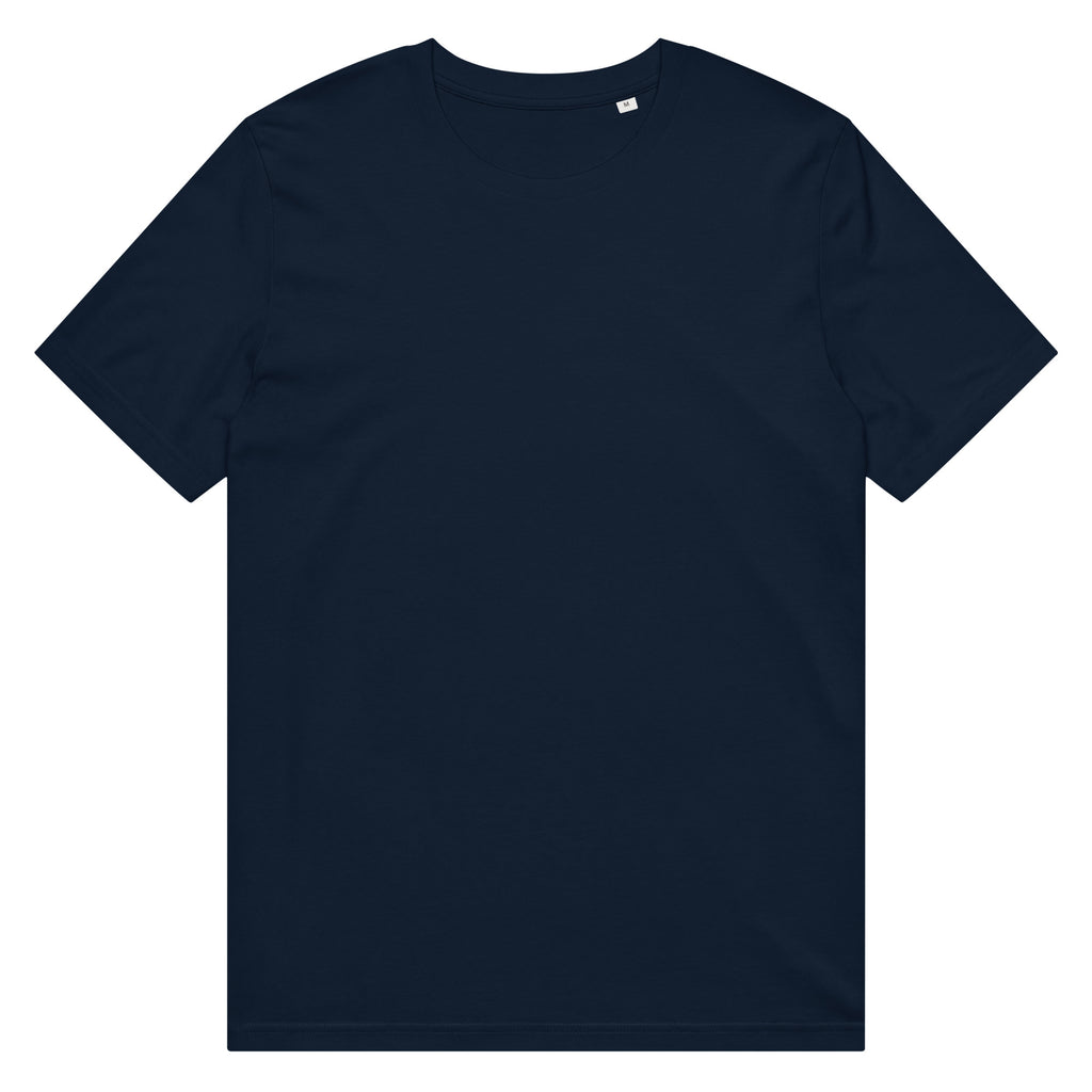 Black unisex organic cotton car enthusiast T-shirt shown from the front with a clean blank design
