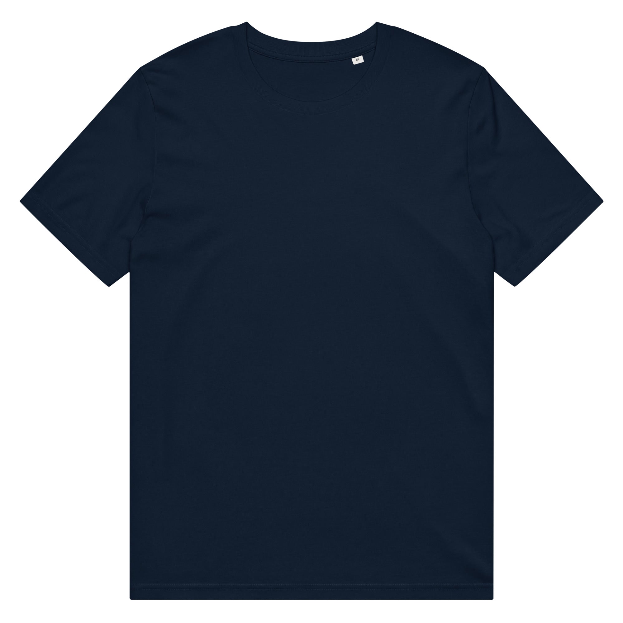 Black unisex organic cotton car enthusiast T-shirt shown from the front with a clean blank design