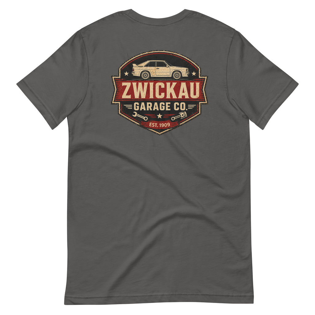 Audi Rally Car T-Shirt Zwickau Garage Co. Vintage Look