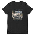 Black Heather BMW 2002 T-shirt with Bavarian mountain road graphic