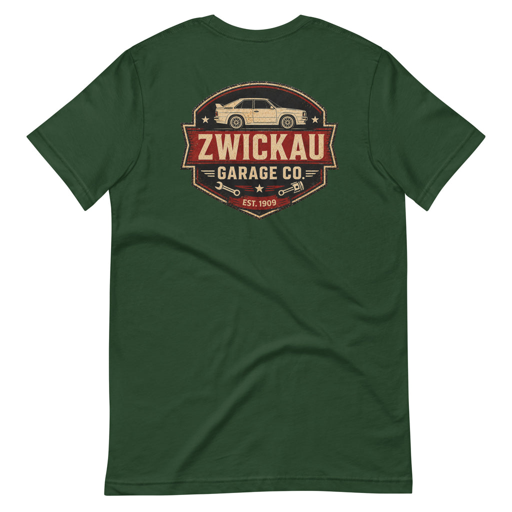 Audi Rally Car T-Shirt Zwickau Garage Co. Vintage Look