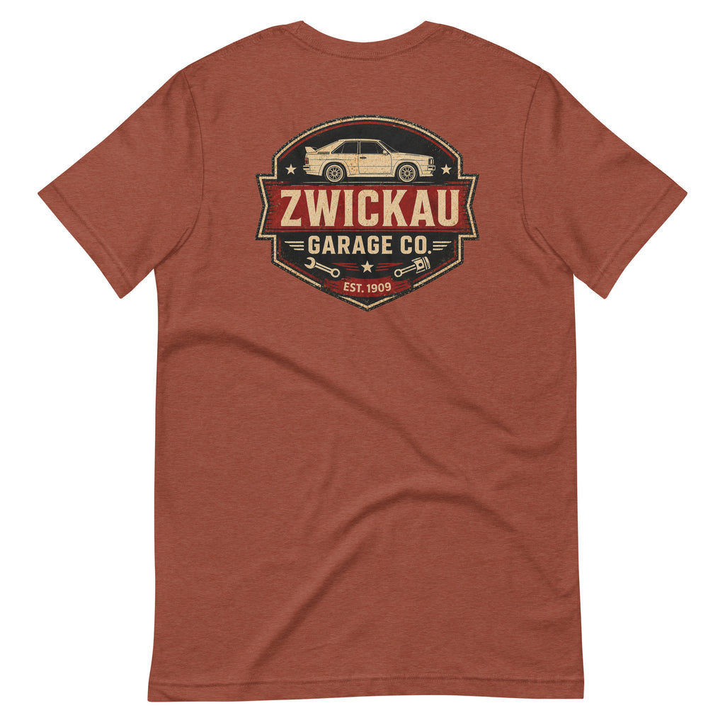 Audi Rally Car T-Shirt Zwickau Garage Co. Vintage Look