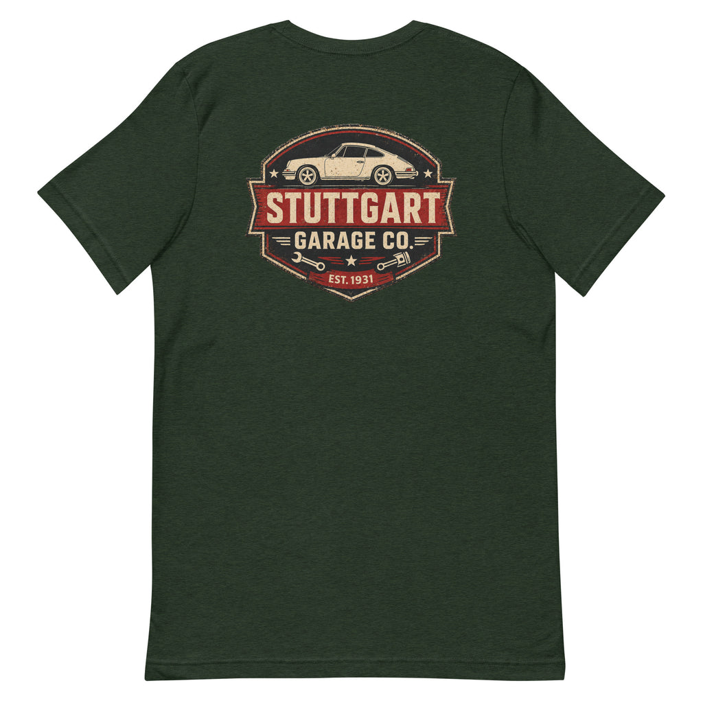 Vintage Porsche Automotive T-Shirt Stuttgart Garage Co.