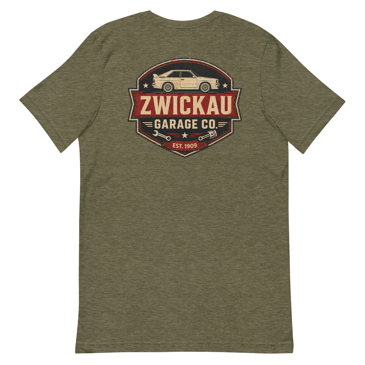 Audi Rally Car T-Shirt Zwickau Garage Co. Vintage Look